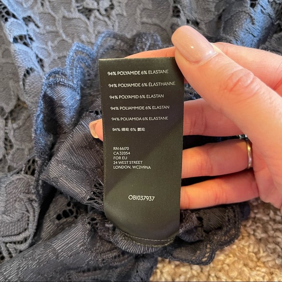 Free People | Olivia Lace Top | Navy | Size Small - Picture 10 of 10